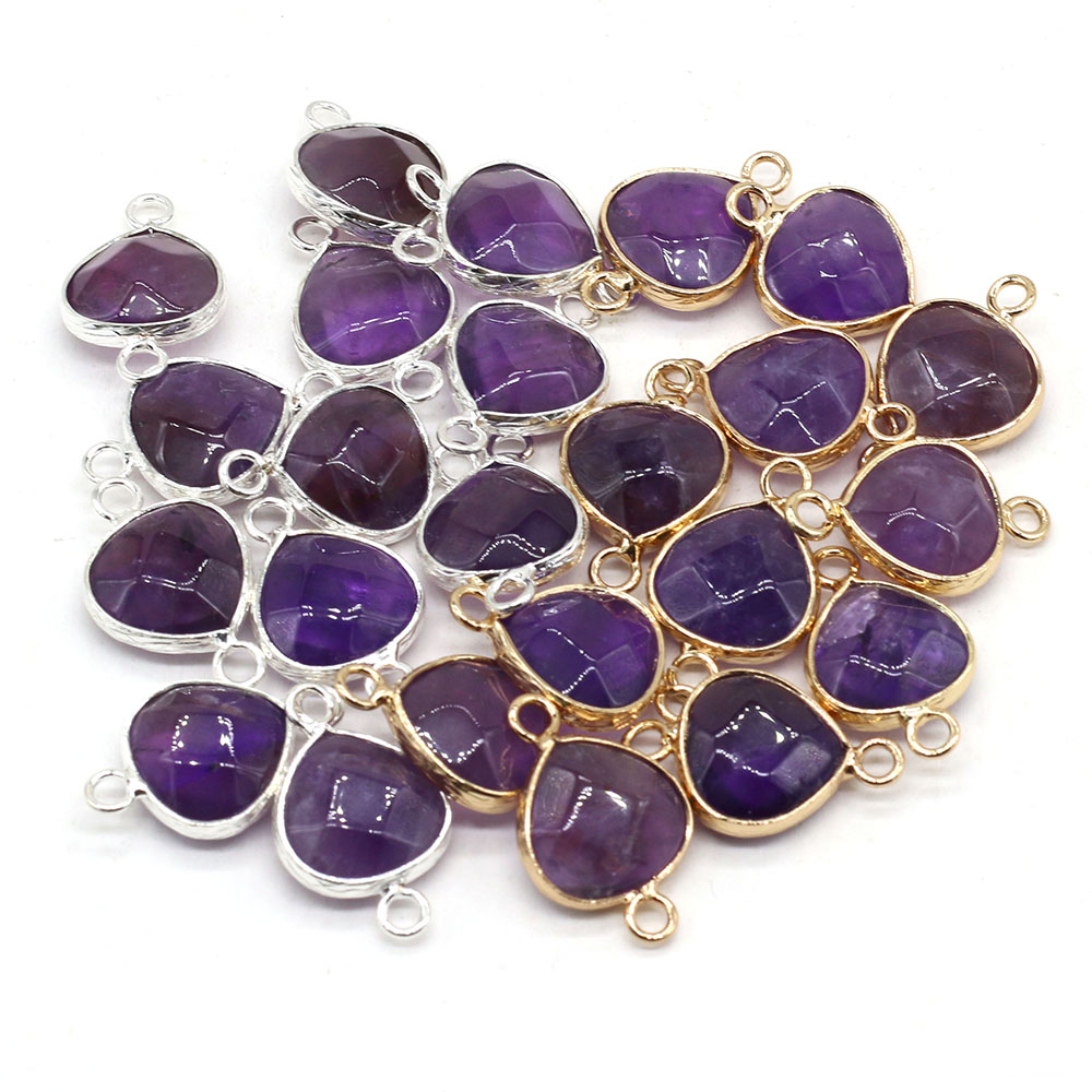 Women Accessories Dropshipping - 2pcs หินธรรมชาติตัวเชื่อมต่อไขมัน Water DROP จี้ Charms