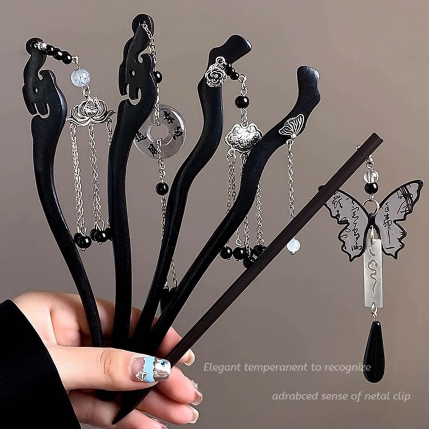 หรูหราไม้พู่ Hairpin สําหรับผู - Women Accessories Shop บทวิจารณ์และราคา