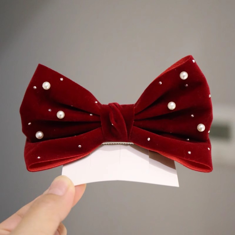 กิ๊บติดผมรูปโบว์ประดับมุก ผ้าต - Accessories Brand For Women บทวิจารณ์และราคา