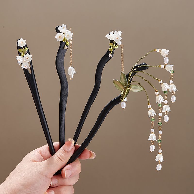 กิ๊บติดผมไม้รูปดอกไม้สไตล์วินเ - Women Accessories Shop บทวิจารณ์และราคา