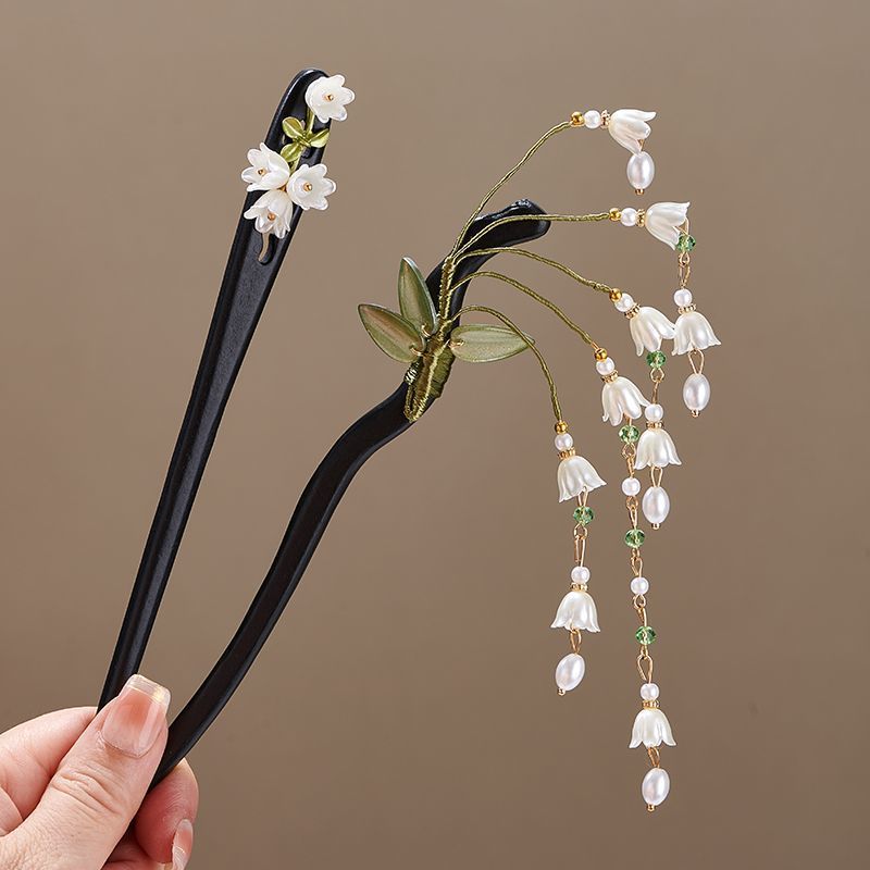 กิ๊บติดผมไม้รูปดอกไม้สไตล์วินเ - Women Accessories Shop บทวิจารณ์และราคา