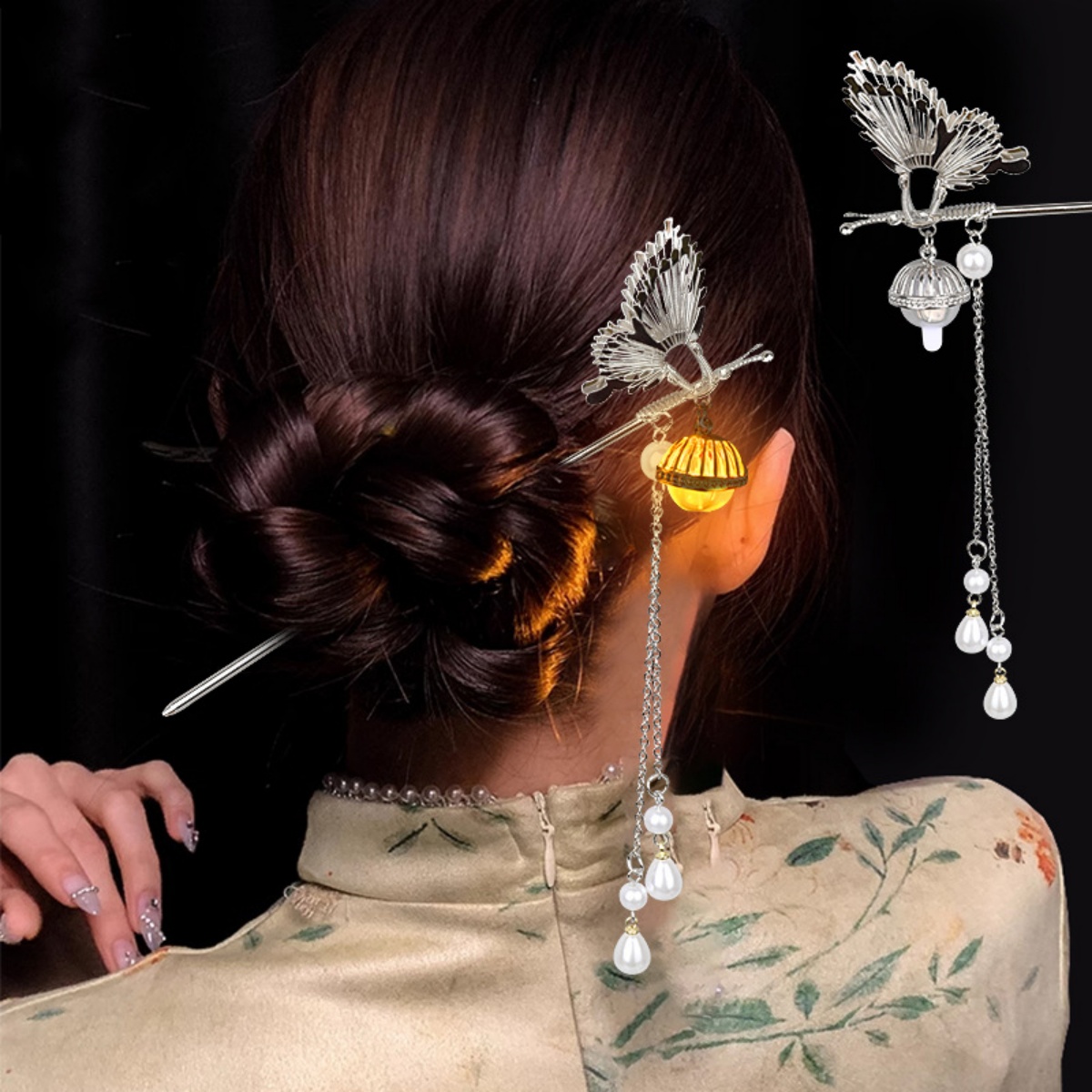 Luminous ดอกไม้ Hairpin สําหรั - Women Accessories Shop บทวิจารณ์และราคา