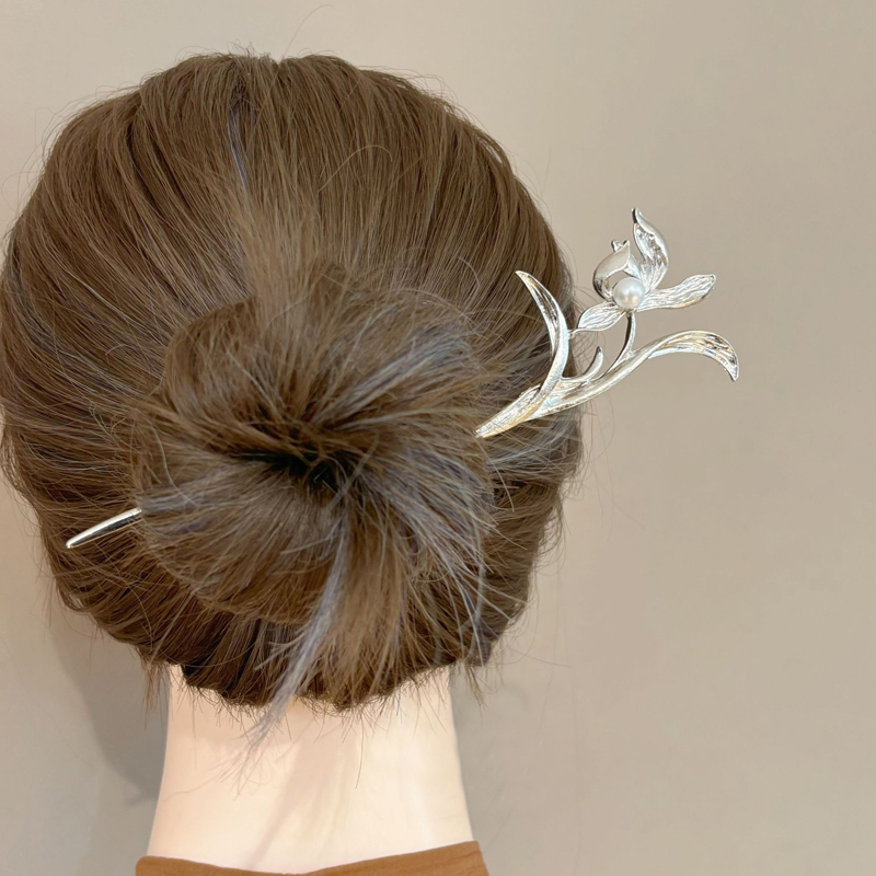 กิ๊บติดผมรูปดอกกล้วยไม้สีเงินส - Women Accessories Shop บทวิจารณ์และราคา