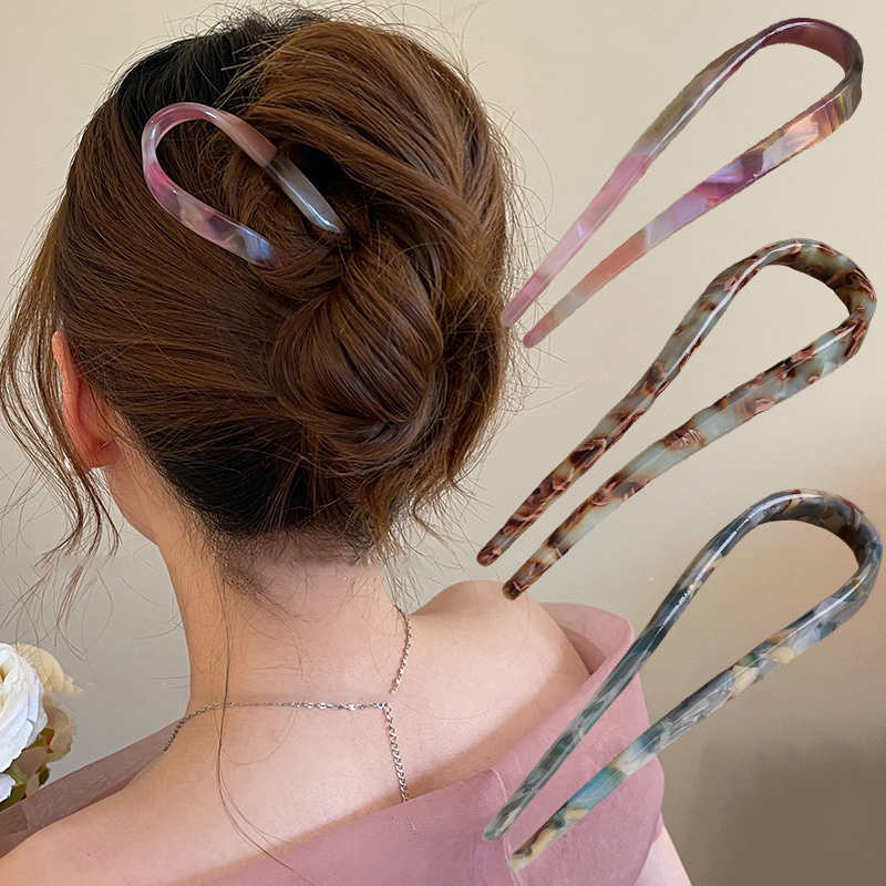 กิ๊บติดผมรูปตัว U อะซิเตทอะคริ - Women Accessories Shop บทวิจารณ์และราคา